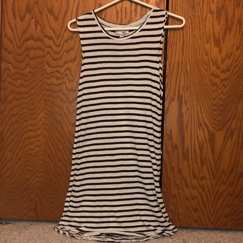Blacks and white striped dress